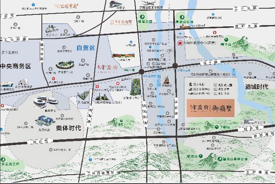 金茂府御嶺墅区位图