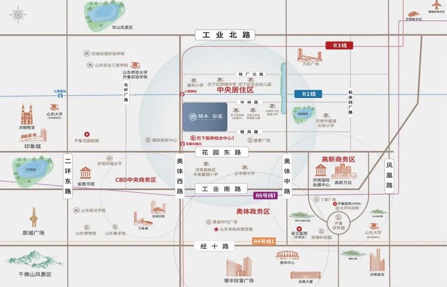 济南银丰云玺区位图