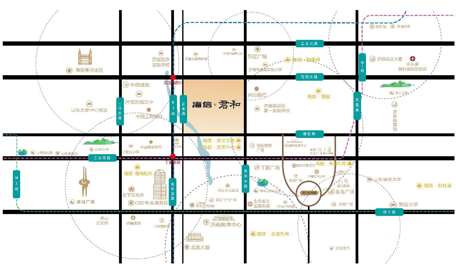 济南海信君和区位图