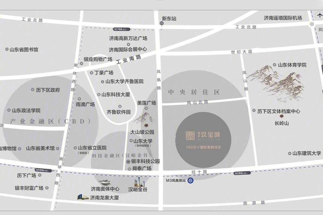 济南银丰玖玺城区位图