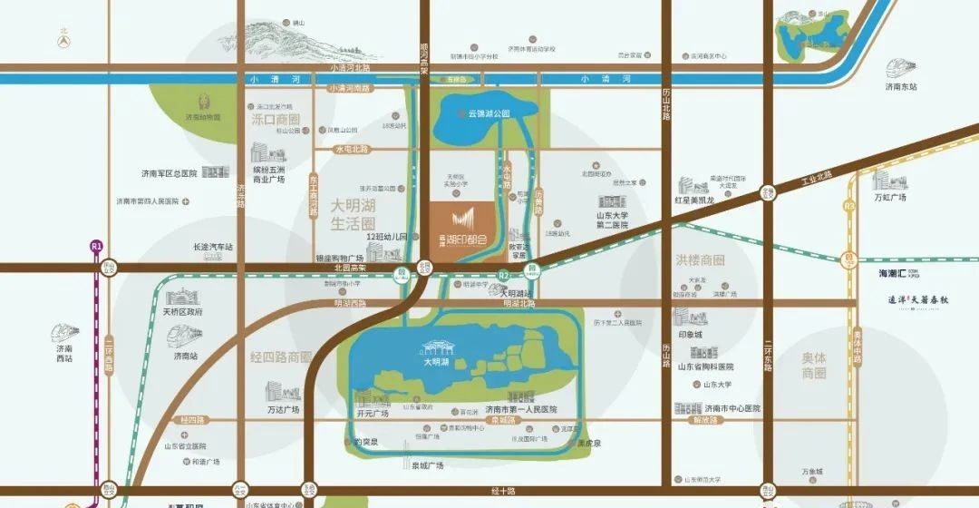 济南远洋湖印都会区位图